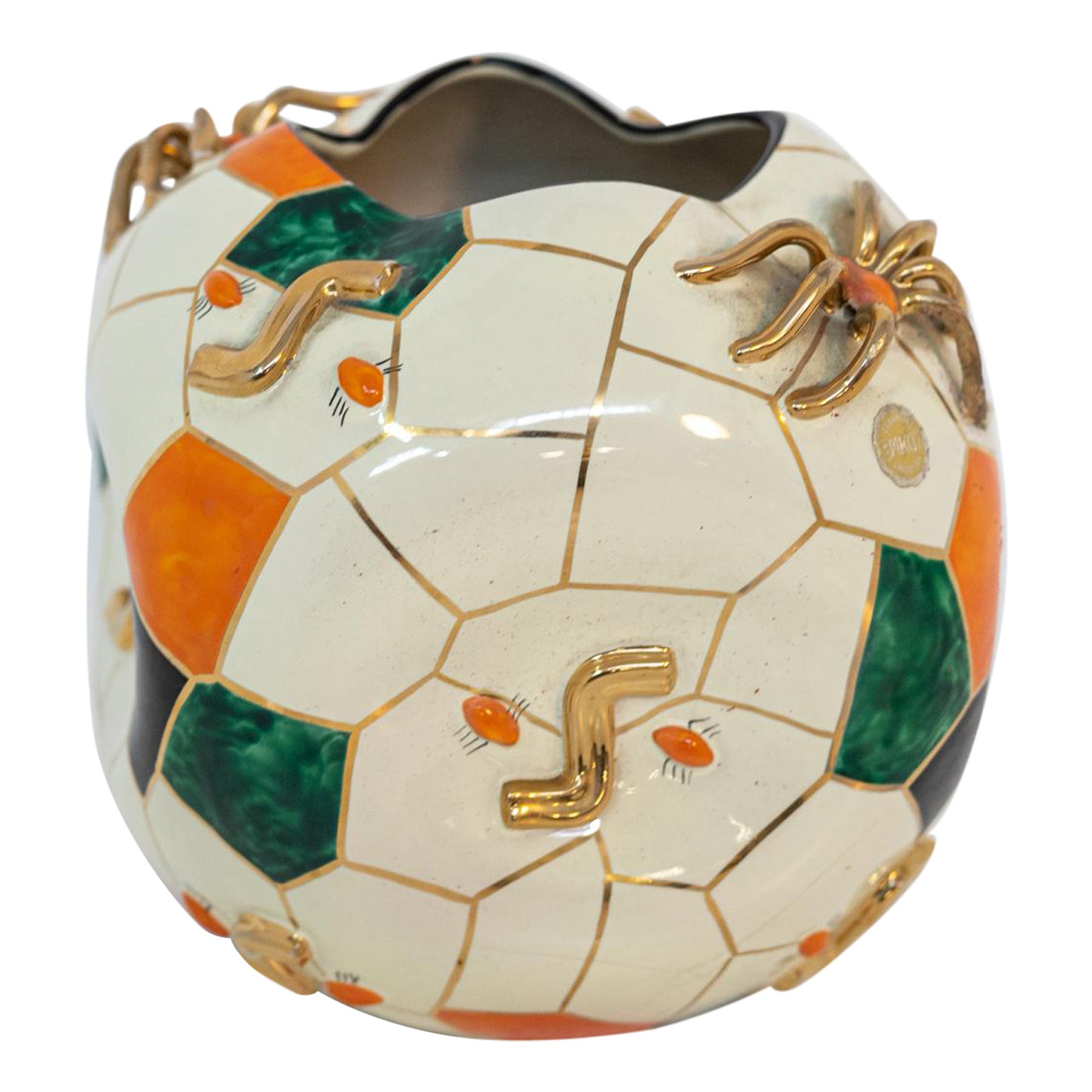 Vase Italien Multicolore en Céramique Pucci Modèle Ragno N°1172 en vente
