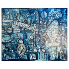 Large Abstract Acrylic on Canvas by Karl James Lubbering