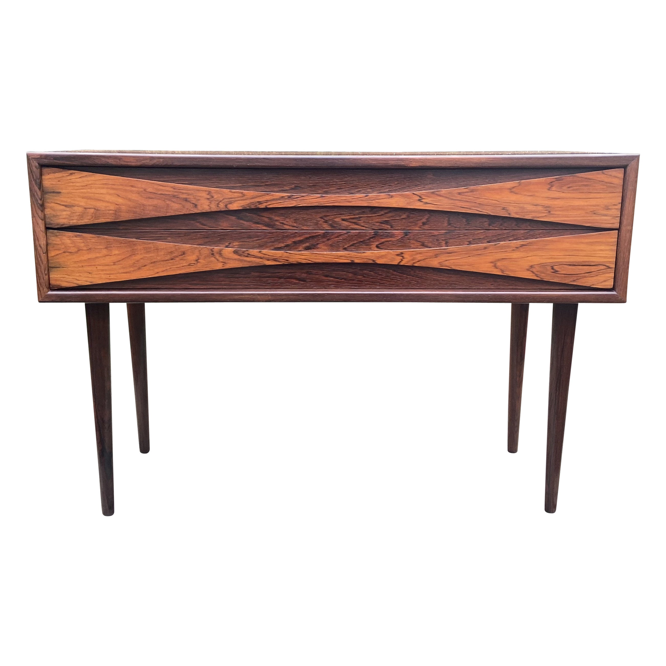 Two Drawer Chest in Rosewood by Niels Clausen for N.C, Mobler
