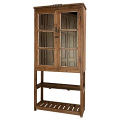 Antique Swedish Rustic Kitchen ~ Bakery Display Cabinet 