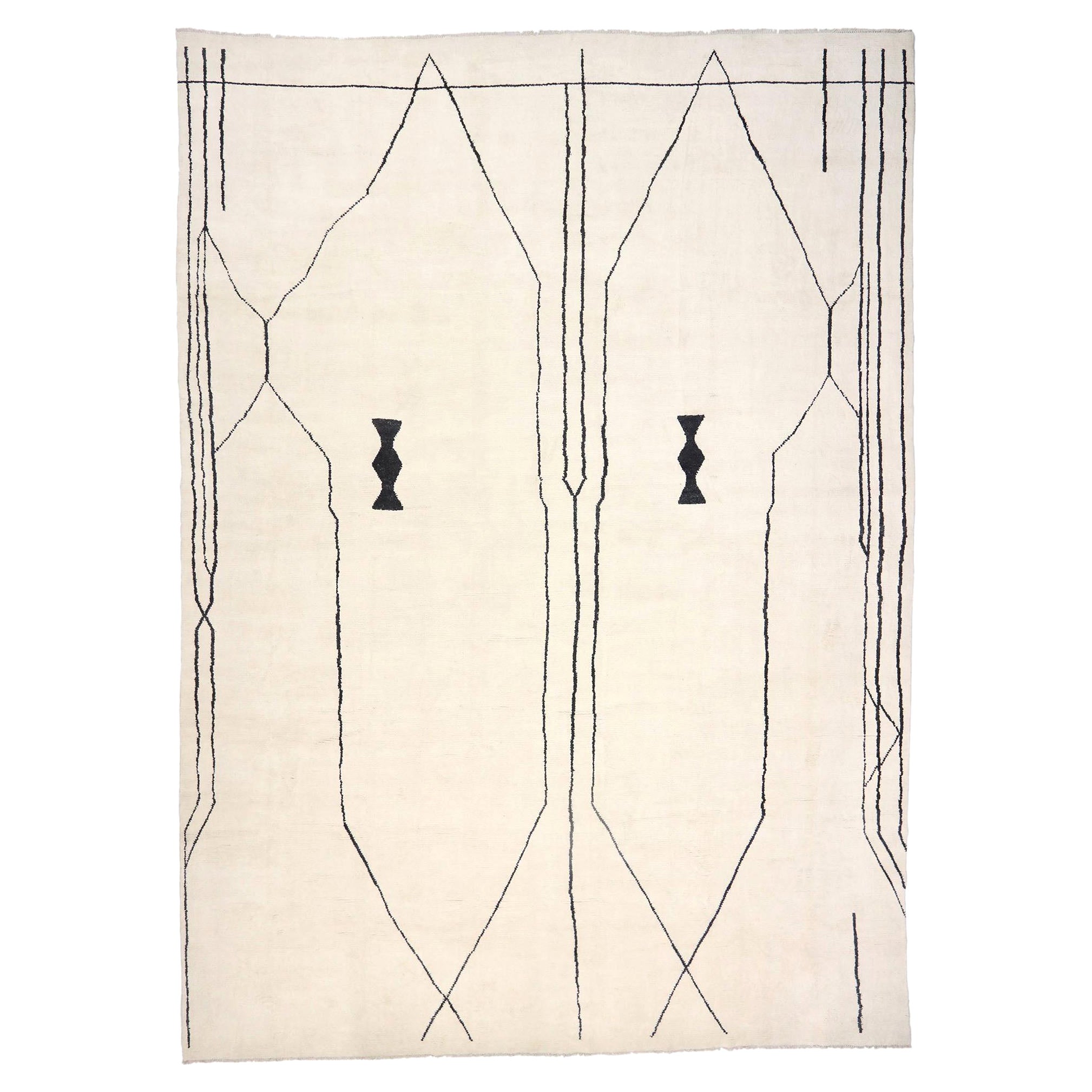New Contemporary Oversized Moroccan Style Rug  For Sale