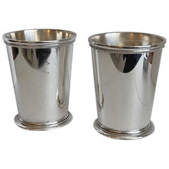Vintage Pair of Patrick Henry Silver Julep Cups