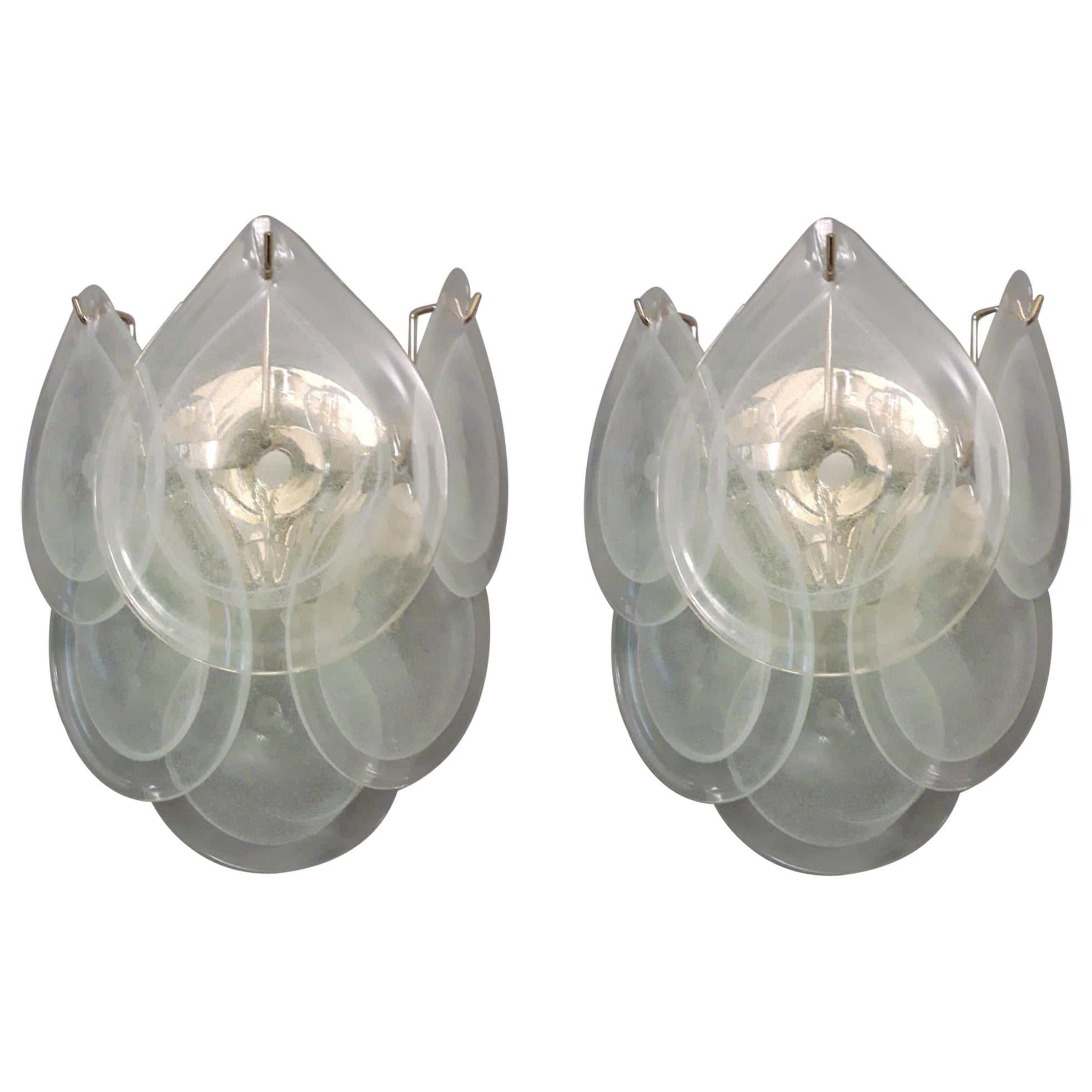 Pair of Pulegoso Tear Drop Sconces For Sale