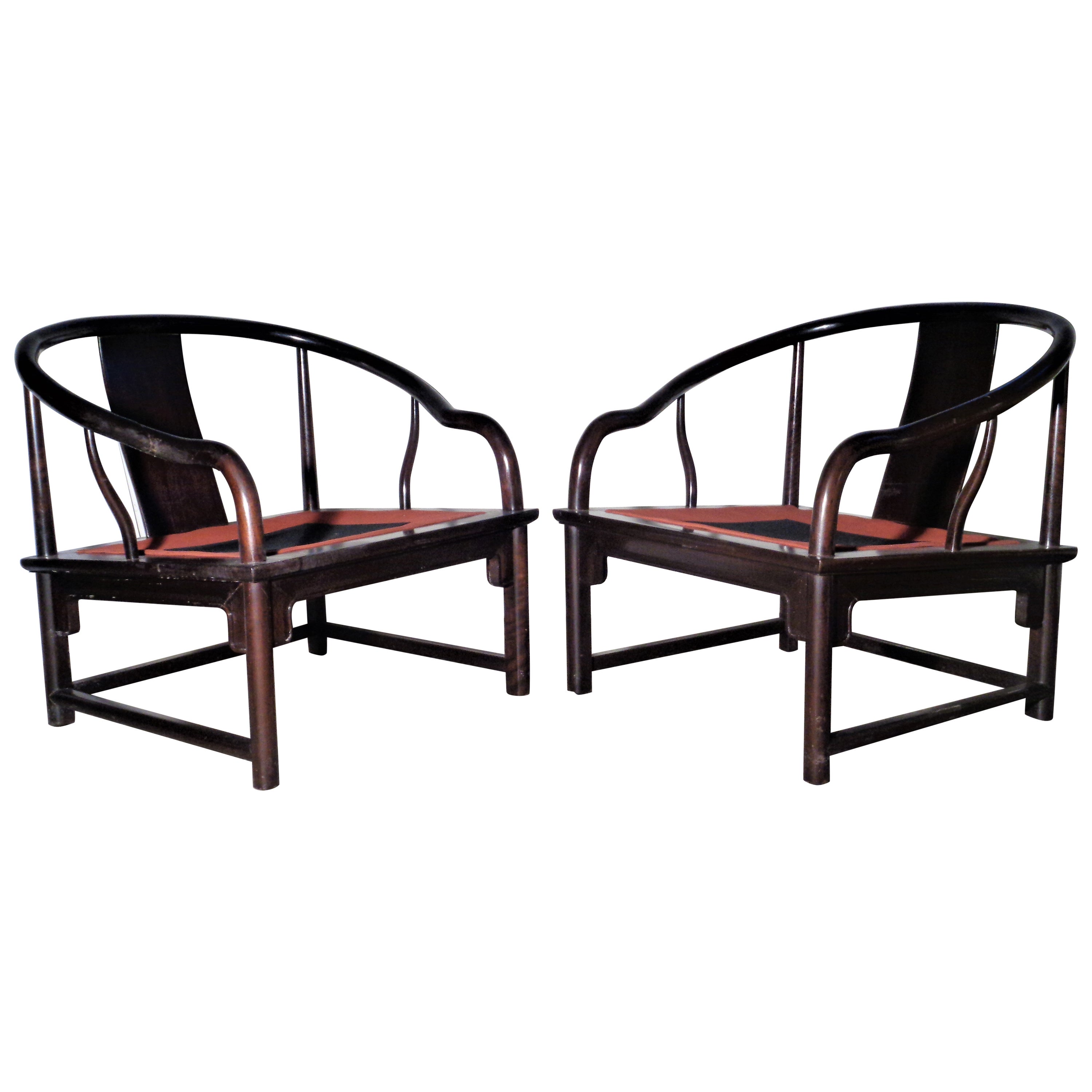 Asian Modern Lounge Chairs Style of Michael Taylor  For Sale
