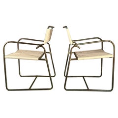 Walter Lamb Pair of Classic Bronze Chairs