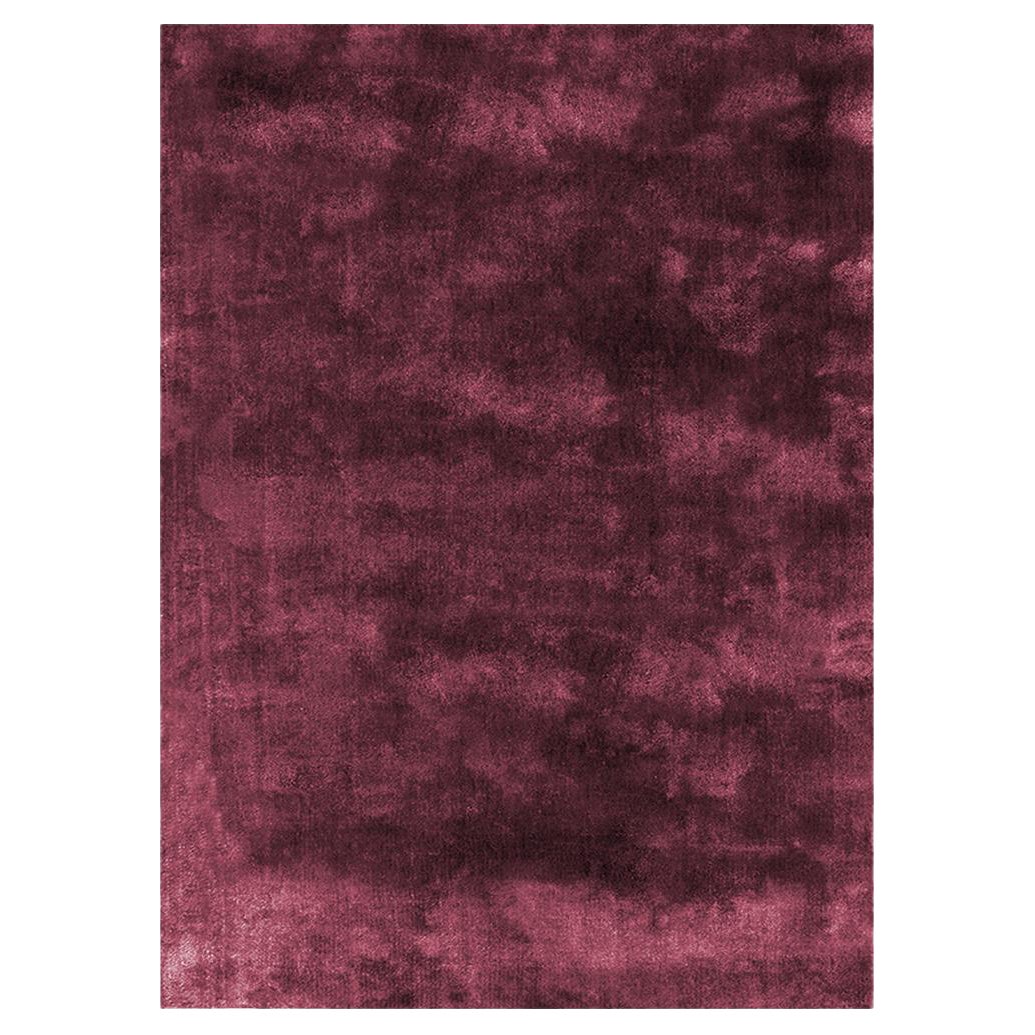 Tapis Pallas personnalisable aux teintes apaisantes en Berry profond X-Large