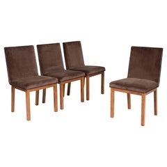 Axel Einar Hjorth Corall Set of 4 Chairs Birch and Velvet 1934