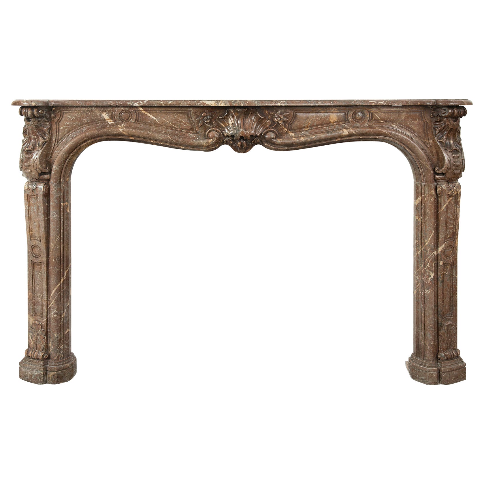French 18th Century Louis XV Fireplace Mantel For Sale
