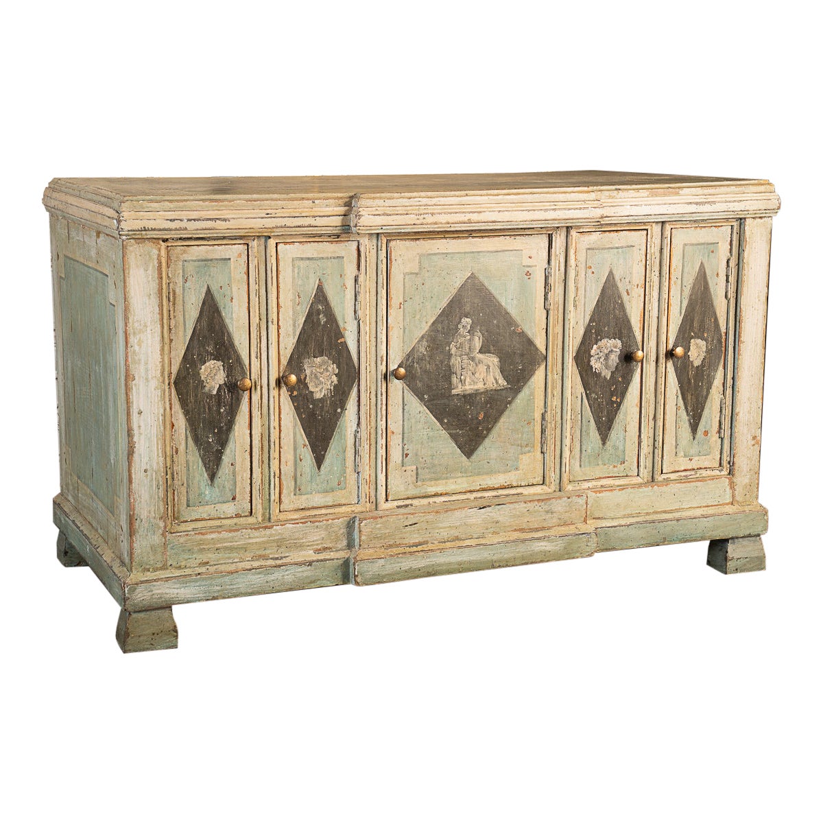 Beautifully Paint Decorated Coffee Table\Storage Trunk For Sale