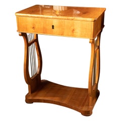 Beautiful Fruitwood Biedermeier Side Table