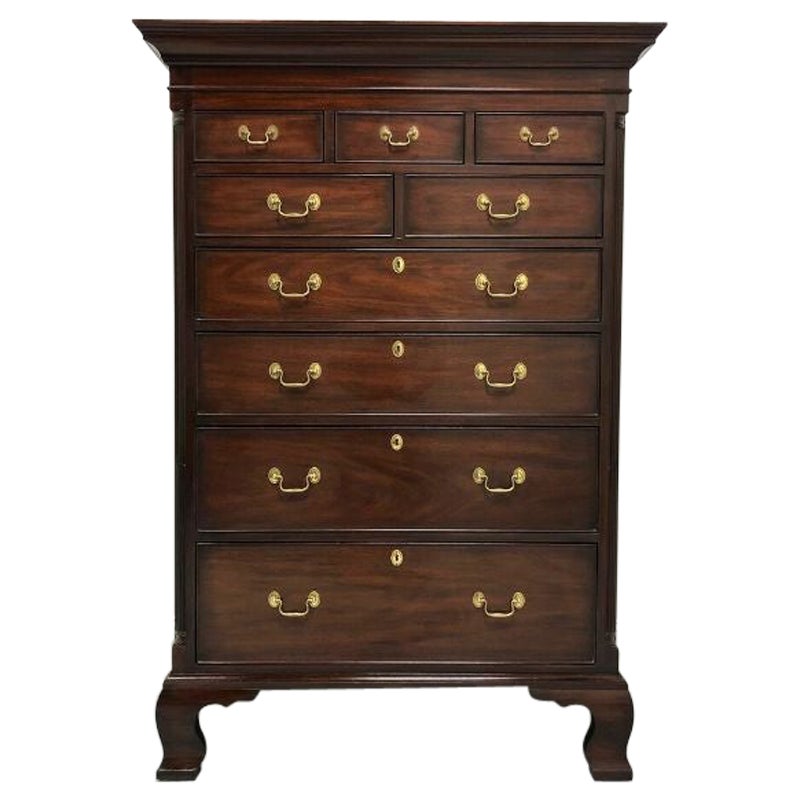 HENKEL HARRIS 175 29 Chippendale Mahogany New Market Chest