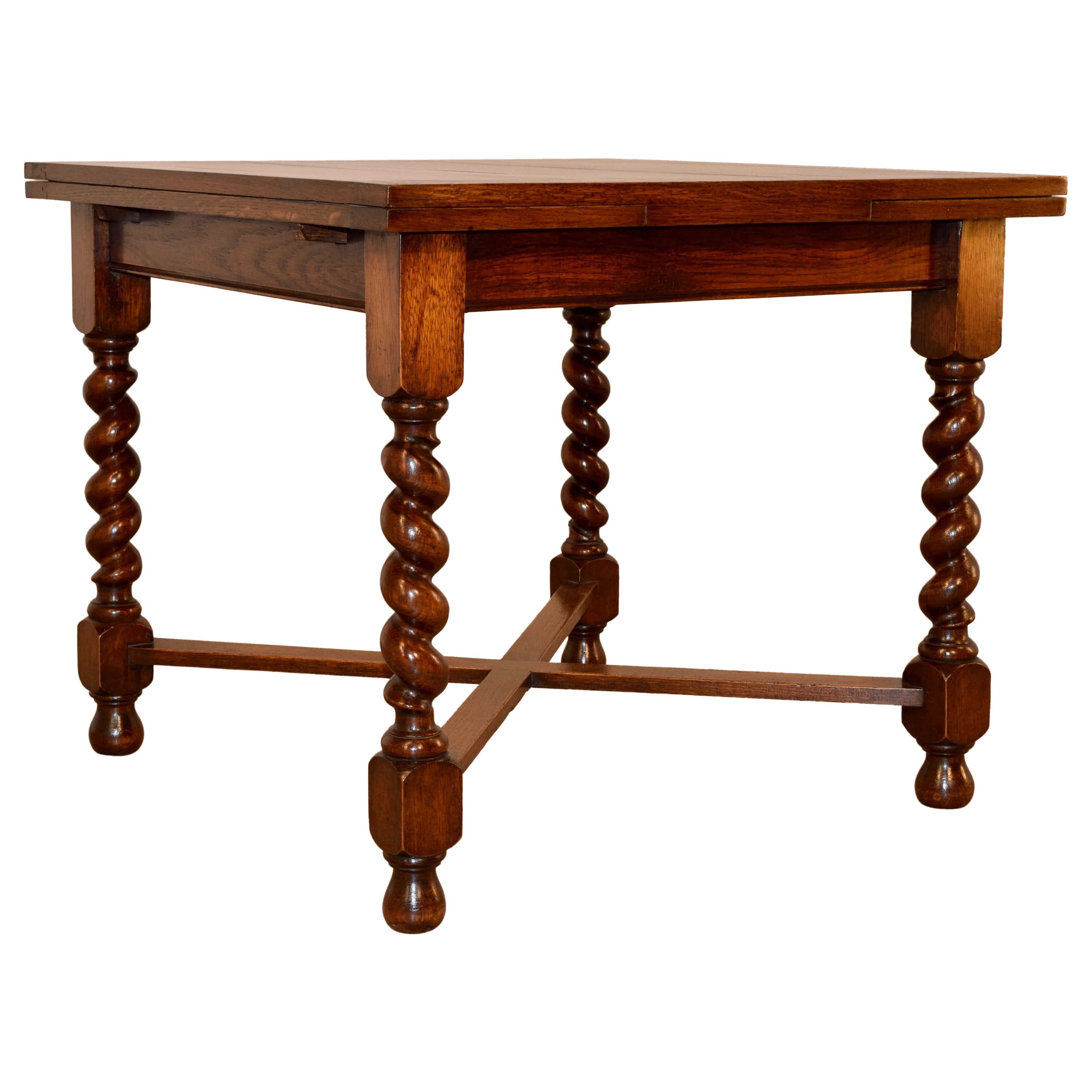 English Oak Drawleaf Table, circa 1900