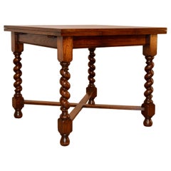 Antique English Oak Drawleaf Table, circa 1900