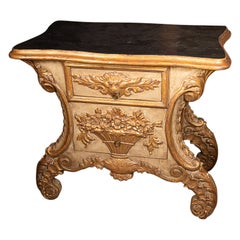 Fantastic Carved and Gilded Petit Commode