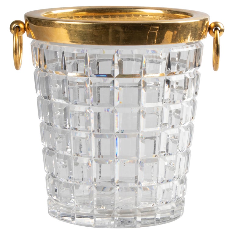 MidCentury Modern Crystal Champagne Bucket at 1stDibs