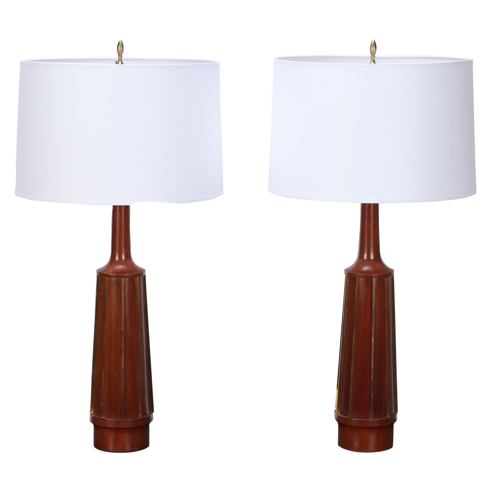 Pair of Mid Century Modern Table Lamps by G. Thurston, circa 1950 For Sale