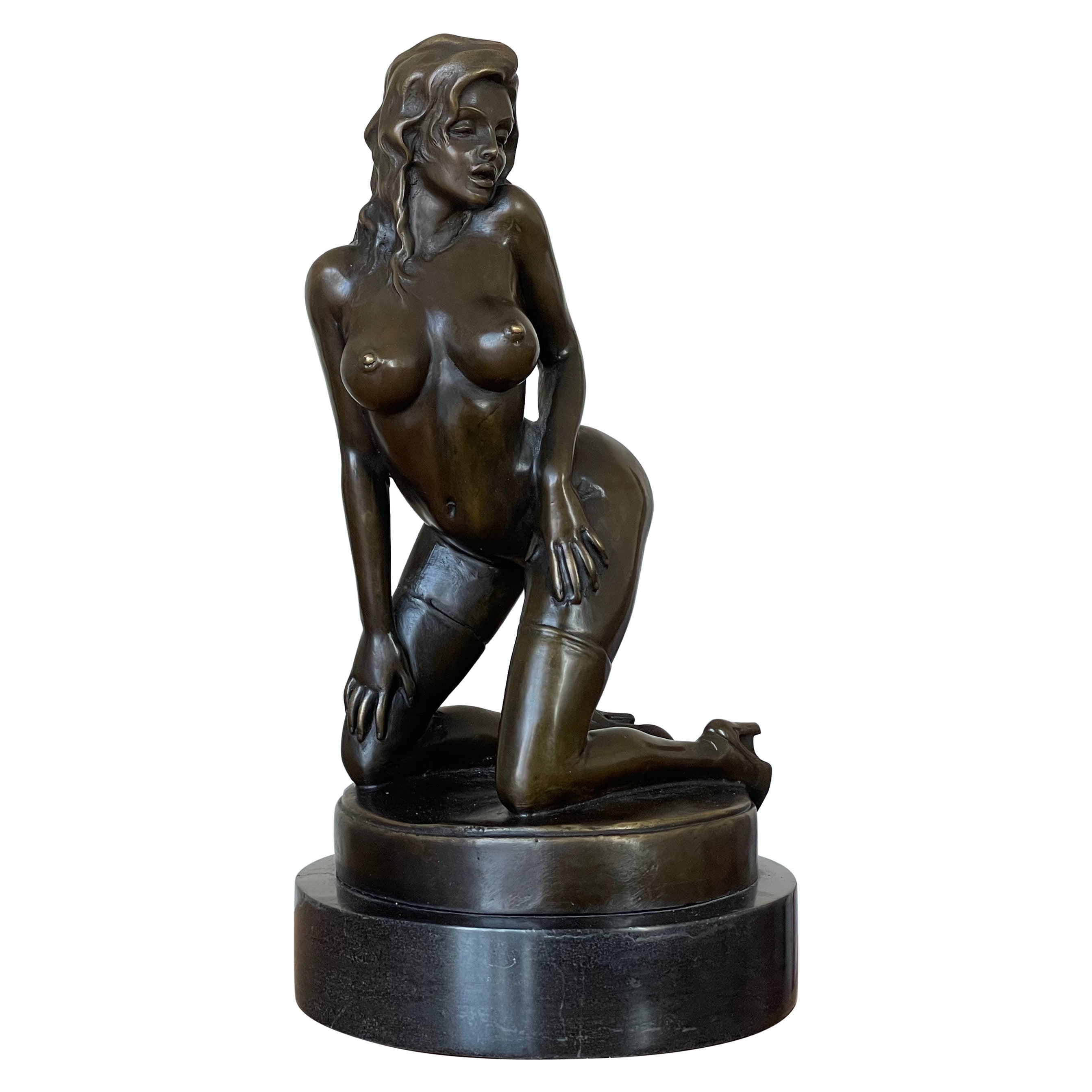 Art Deco Erotic Bronze Figure by Bruno Zach, 1930´S