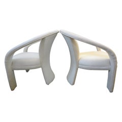 Pair of Post Modern Lounge Chairs by Marge Carson