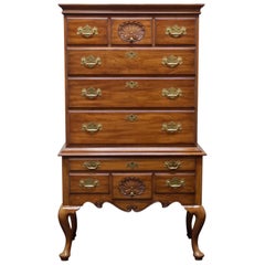 HENKEL HARRIS 146 Solid Wild Black Cherry Queen Anne Highboy Chest