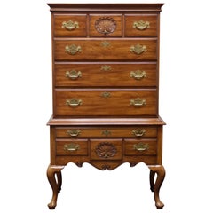 HENKEL HARRIS 146 Solid Wild Black Cherry Queen Anne Highboy Chest