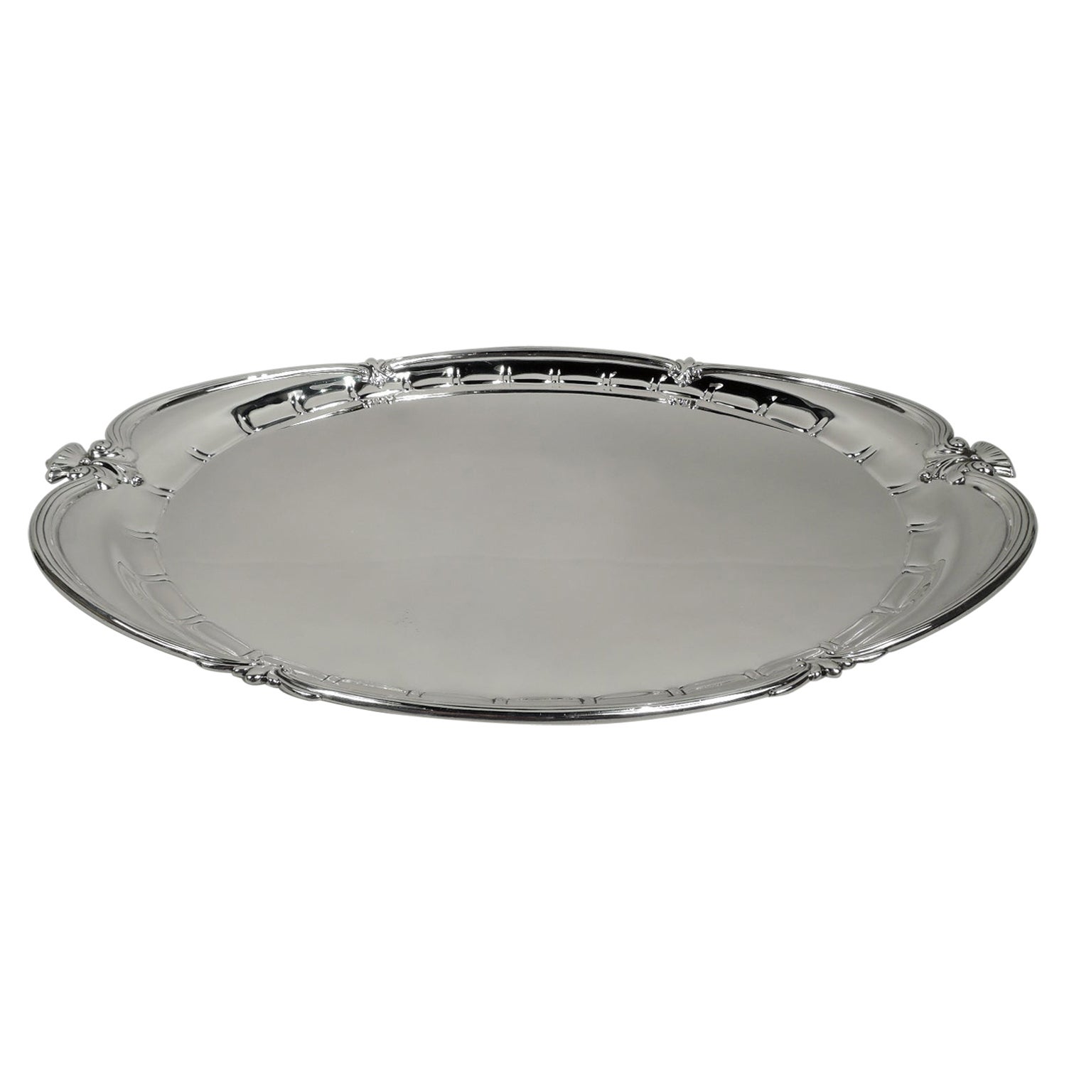 Elegant Edwardian Classical Sterling Silver Tray by Tiffany