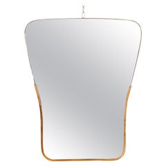 Curved Ponti Style Half Brass Mirror