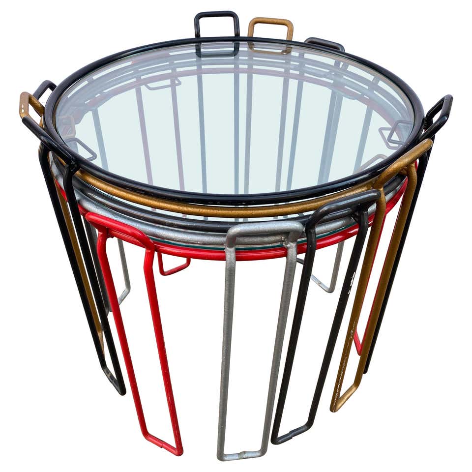 Stacking Middle Eastern Octagonal Inlaid Tables For Sale at 1stDibs