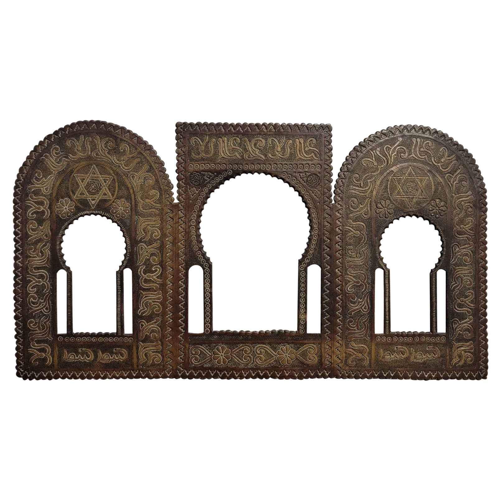 19th Century Moorish Revival Bronze Architectural Model Panel