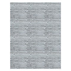 Timeless Style Customizable Labyrinth Weave Rug in Ash Small