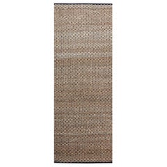 Alfombra de Río Personalizable de Cáñamo Resistente con Algodón de Lujo en Negro Mediano
