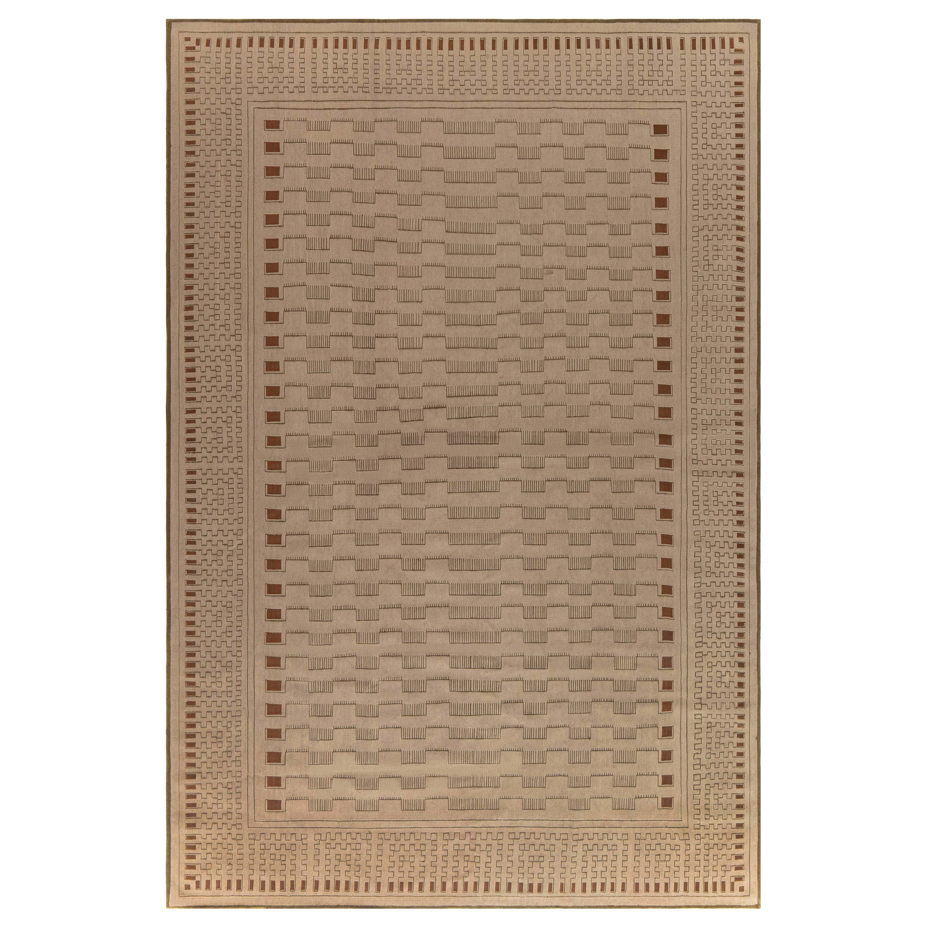 Teppich im Aubusson-Stil entworfen von Arthur Dunnam für Doris Leslie Blau im Angebot