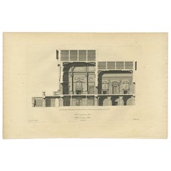 Stampa antica di una sezione di Stratton Park, Hampshire, Inghilterra, 1770 ca.