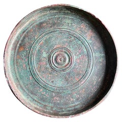 Highly Decorated Ancient Hellenistic Bronze Mirror with Lid