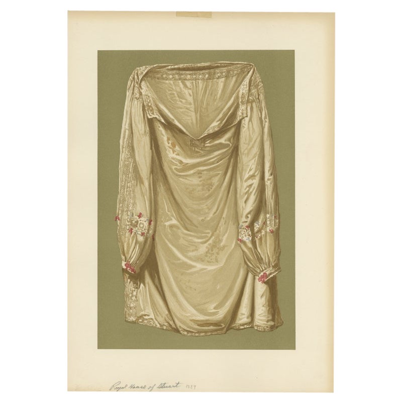 Antique Print of a Shirt of King Charles I by Gibb, 1890