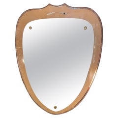 Italian Mirror in the Shape of Shield, circa 1940