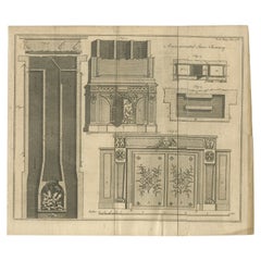 Antique Print of a Stove Chimney, 1766