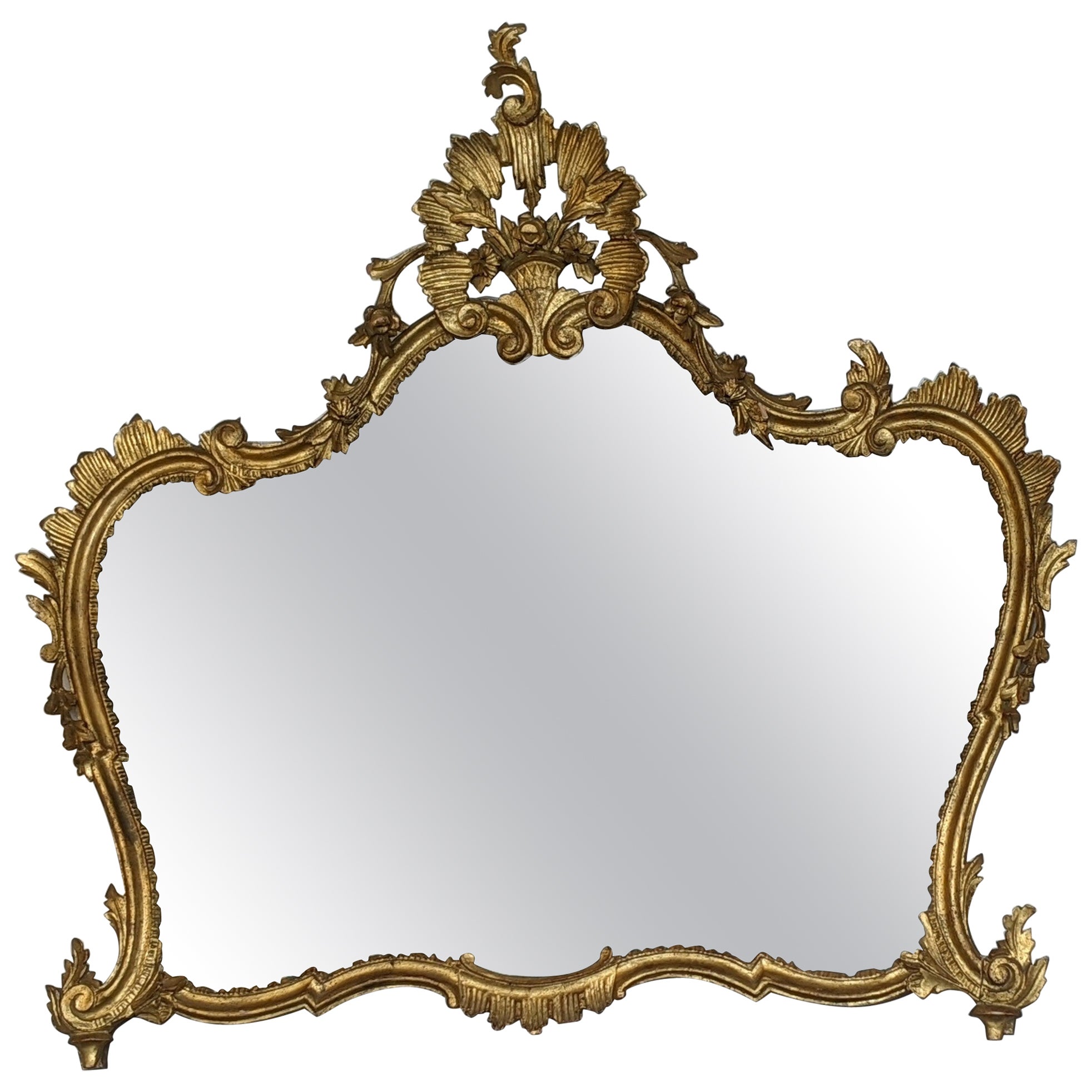 Venetian Baroque Mirror, 1700, Gold Leaf