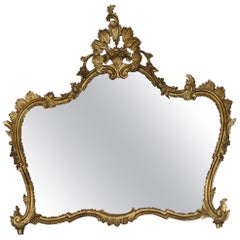 Antique Venetian Baroque Mirror, 1700, Gold Leaf
