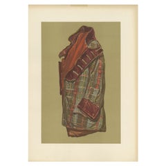 Antique Print of a Tartan Coat by Gibb, 1890