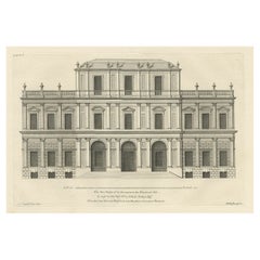 Antique Print of an Unexecuted Building Design for Mr Tobias Jenkyns, York, 1717