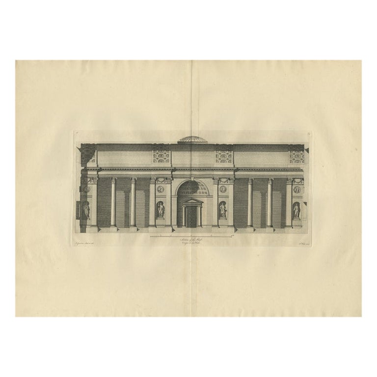 Impression ancienne de Kedleston Hall par Gandon, vers 1770