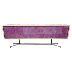Rare Mid-Century Leather Sideboard by Enzo Missoni, 1960s