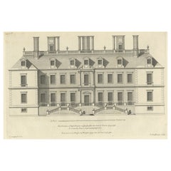 Antique Print of the Highmeadow House in Gloucester, England, 1725