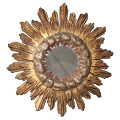 Wood Round Mirror