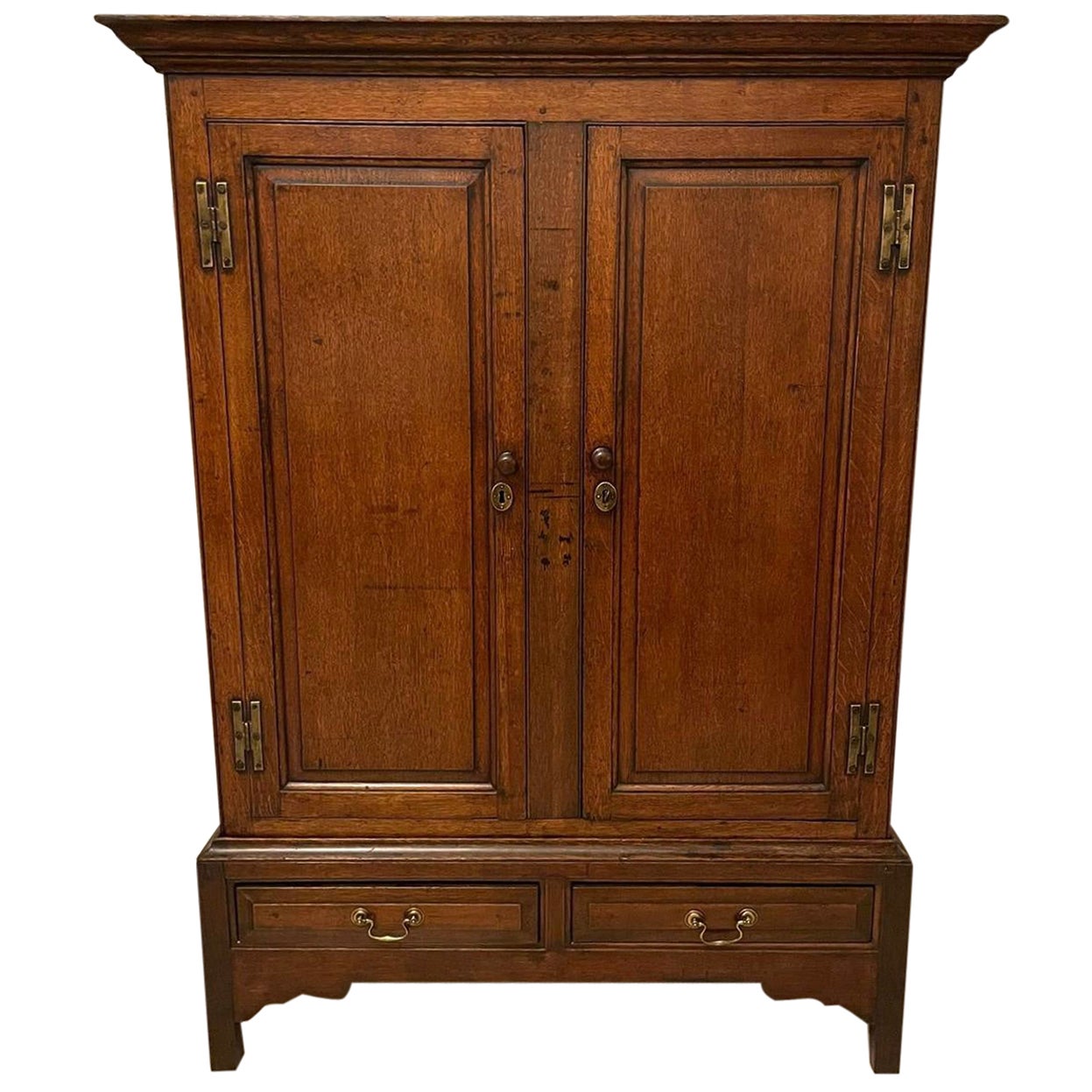 Antique Oak Beadboard Cupboard at 1stDibs