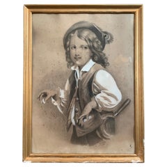 G HERLLEY «Tom Thumb»  ("Le petit Poucet") Drawing, 1891