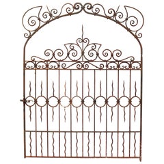 Vintage Reclaimed Wrought Iron Victorian Style Gate