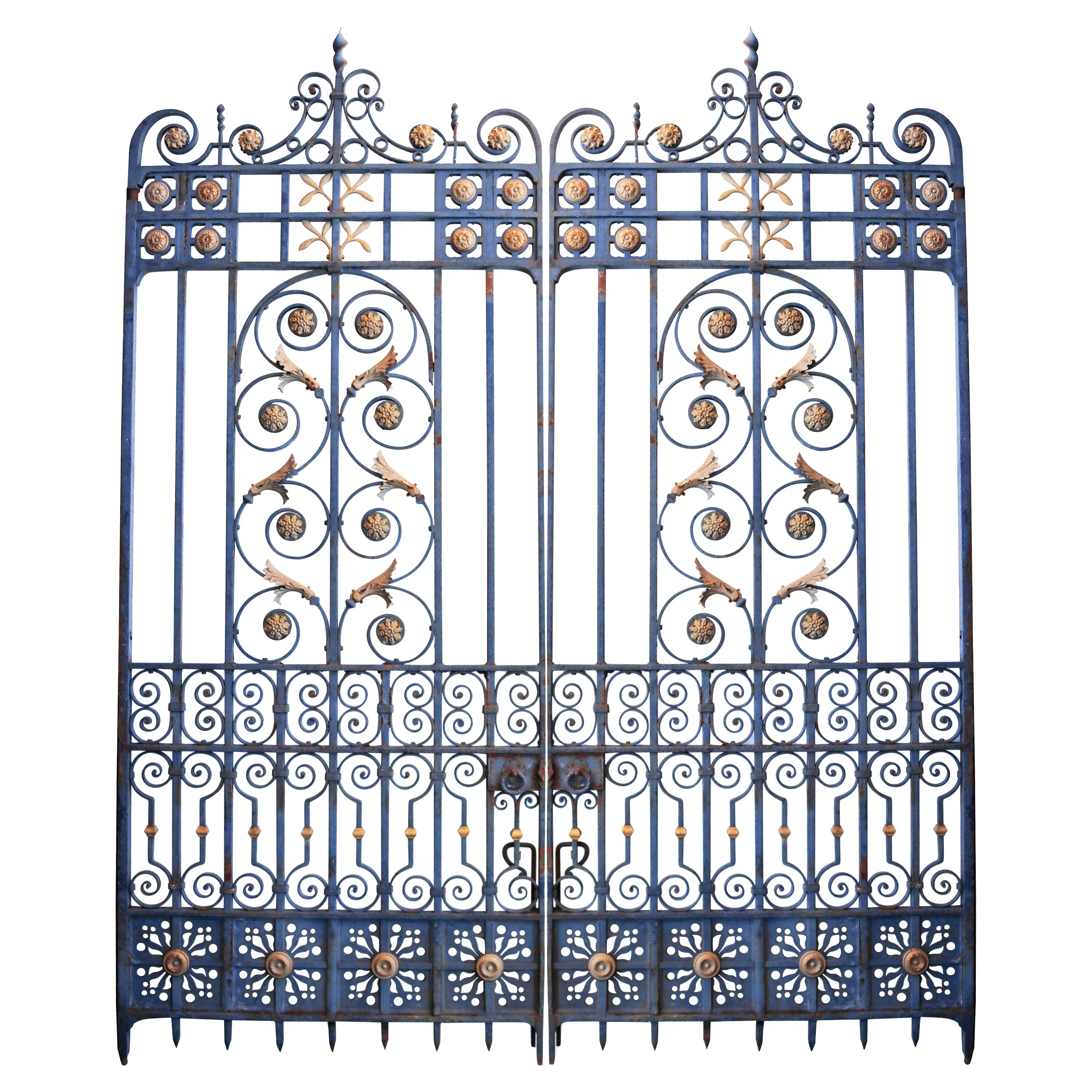 Set of Large Victorian Wrought Iron Driveway Gates