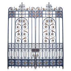 Used Set of Large Victorian Wrought Iron Driveway Gates
