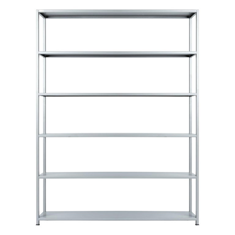 Silver Study Open Shelving Unit For Sale